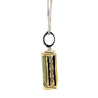 10.52 Carat Forrest Green Tourmaline Emerald Cut 18K Gold Pendant Necklace