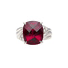 10.96 Carat Rubellite Tourmaline and Diamond Accent Platinum Ring