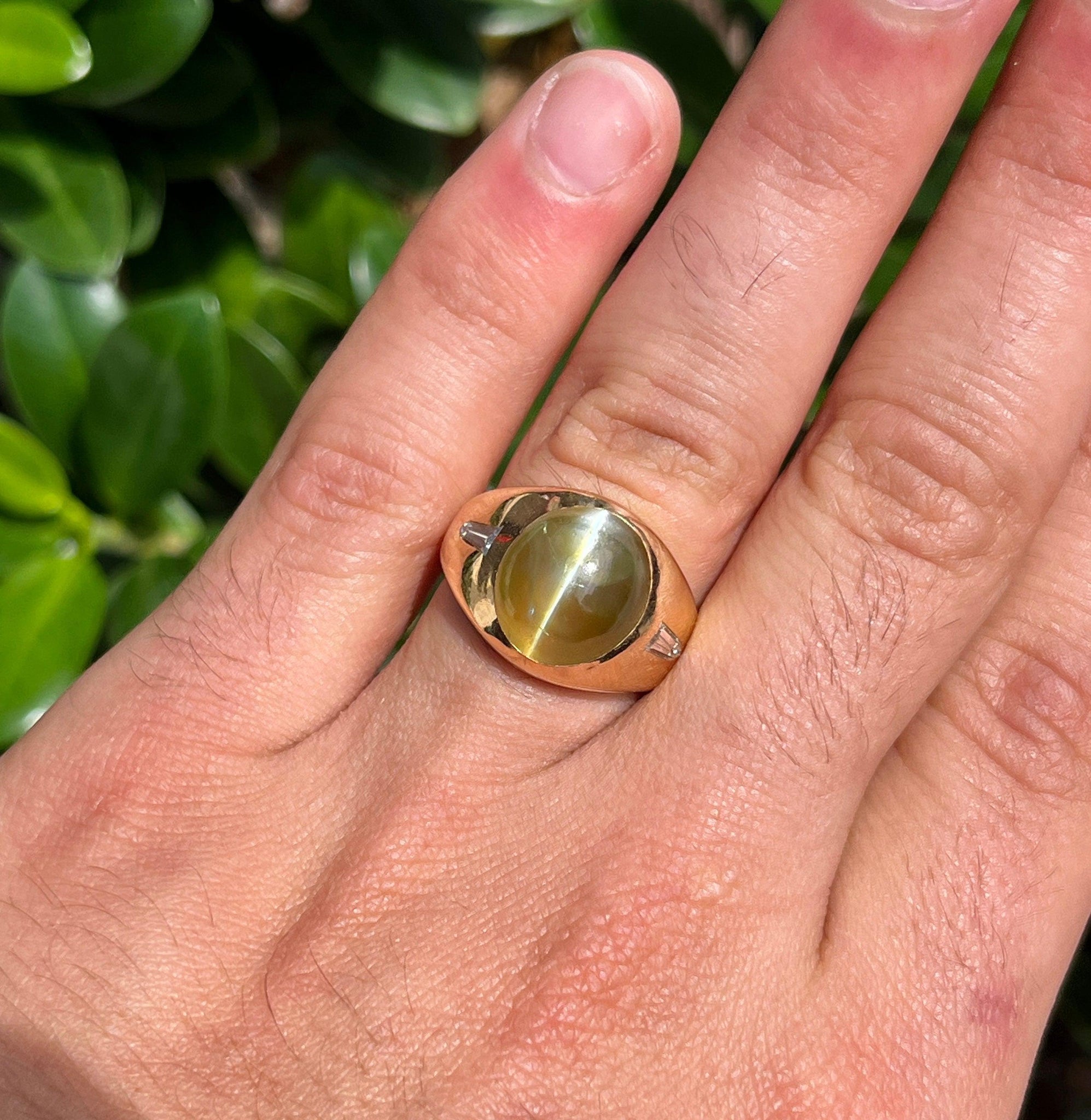 Buy CEYLONMINE Cats eye Ring with natural Original stone Stone Cat's Eye  Gold Plated Ring Online at Best Prices in India - JioMart.