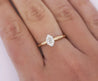 1/2 Carat Marquise Diamond Solitaire 2-tone 14K Gold Ring