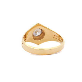 1/2 Carat Round Diamond Solitaire Unisex Ring in 14K Yellow Gold – Assay Jewelers