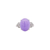 12.86 Carat Lavender A Jade & Diamond Platinum Cocktail Ring