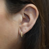 14K Gold Diamond Cut 13mm Huggie Hoop Earrings