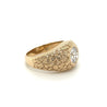 14K Gold Nugget Style 2 Carat Lab Grown Diamond Men's Ring