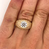 14K Gold Nugget Style 2 Carat Lab Grown Diamond Men's Ring-Mens Ring-ASSAY