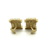 14K Solid Brushed Gold Signed Mignon Faget signed Cuff Links-Cufflinks-ASSAY