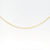 14K Solid Yellow Gold Thin 1-1.5MM Rope Chain Cable Choker Necklace 15-18"