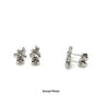 14K White Gold Blue Diamond Butterfly Stud Earrings-Earrings-ASSAY