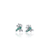 14K White Gold Blue Diamond Dragonfly Stud Earrings