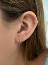 Emerald Butterfly Stud Earrings in 14K Gold-Earrings-ASSAY