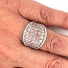 14K White Gold Pink Diamond Micro Pave Ring-Diamond Ring-ASSAY