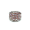 14K White Gold Pink Diamond Micro Pave Ring-Diamond Ring-ASSAY