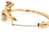 14K Yellow Gold Double Rams Head Bangle Bracelet-Bangle-ASSAY