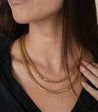 14K Yellow Gold Franco Spiga Link Necklace 4.8MM 18-20 Inches