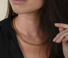 14K Yellow Gold Franco Spiga Link Necklace 4.8MM 18-20 Inches