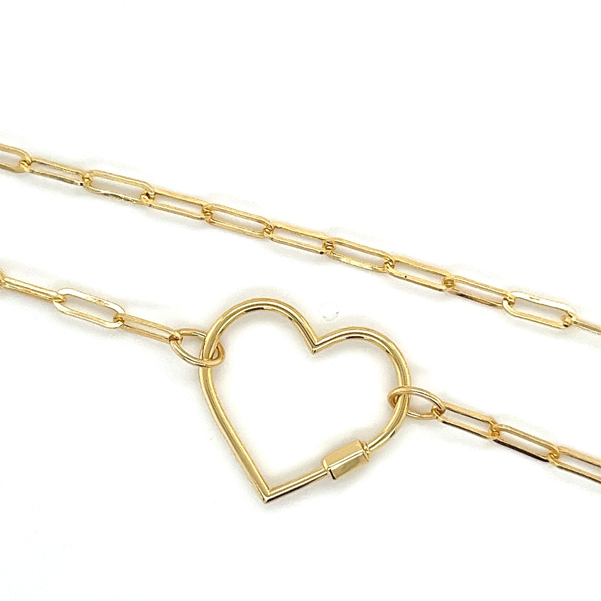 Paper Clip bracelet with heart charm – Legaacy