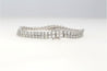 14.47 Carat Emerald Center and Diamond 2 Strand Tennis Bracelet