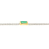 14.47 Carat Emerald Center and Diamond 2 Strand Tennis Bracelet