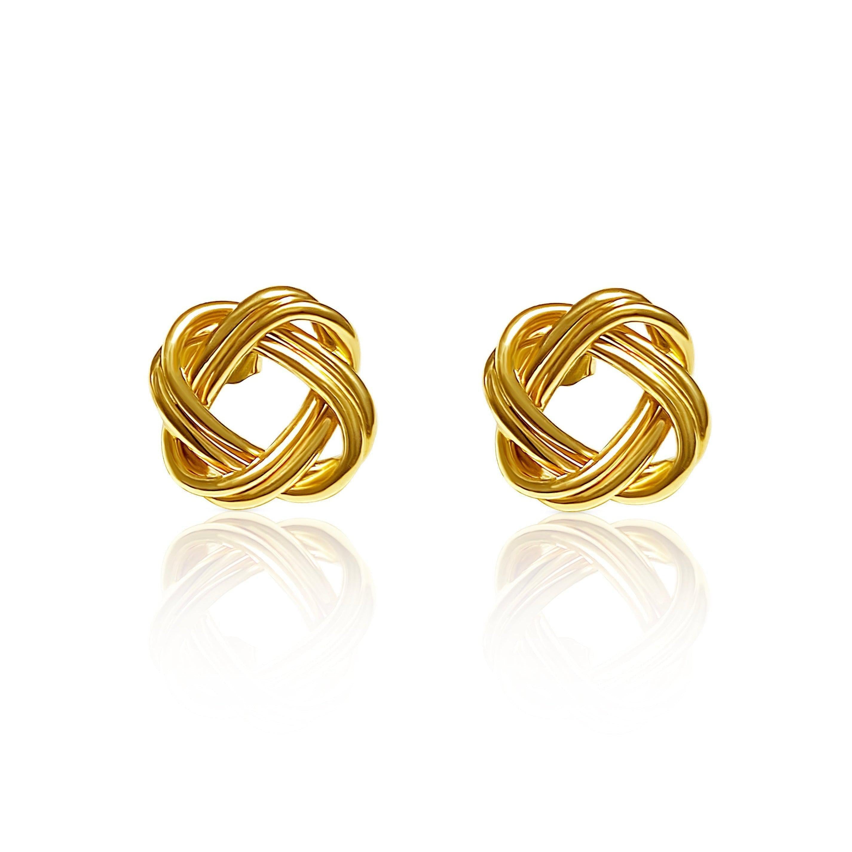 Copy of 14k Solid Gold Knot Stud Earrings - ASSAY