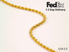 14k Solid Yellow Gold Rope Chain 18 inch/20 inch 3mm thick gold necklace