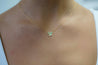 14k Solid Yellow Gold Tsavorite Butterfly Charm Floating Pendant Necklace