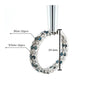 14k White Gold Inside Out Hoop Earrings with White & Blue Diamonds-Earrings-ASSAY