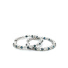 14k White Gold Inside Out Hoop Earrings with White & Blue Diamonds-Earrings-ASSAY