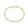 14k Yellow Gold Figaro Bracelet 7 Inches, 4MM