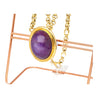 155.48 Carat No-Heat Purple Star Sapphire 18K Gold Bezel Pendant Necklace