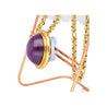 155.48 Carat No-Heat Purple Star Sapphire 18K Gold Bezel Pendant Necklace