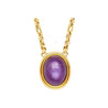 155.48 Carat No-Heat Purple Star Sapphire 18K Gold Bezel Pendant Necklace