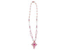 15.66 Carat Ruby & 3.17 Carat Diamond Cross Pendant Necklace in 18K Solid Gold-Necklace-ASSAY