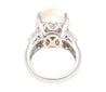 15mm South Sea Pearl and Diamond Platinum Cocktail Ring with Heart Shape Design