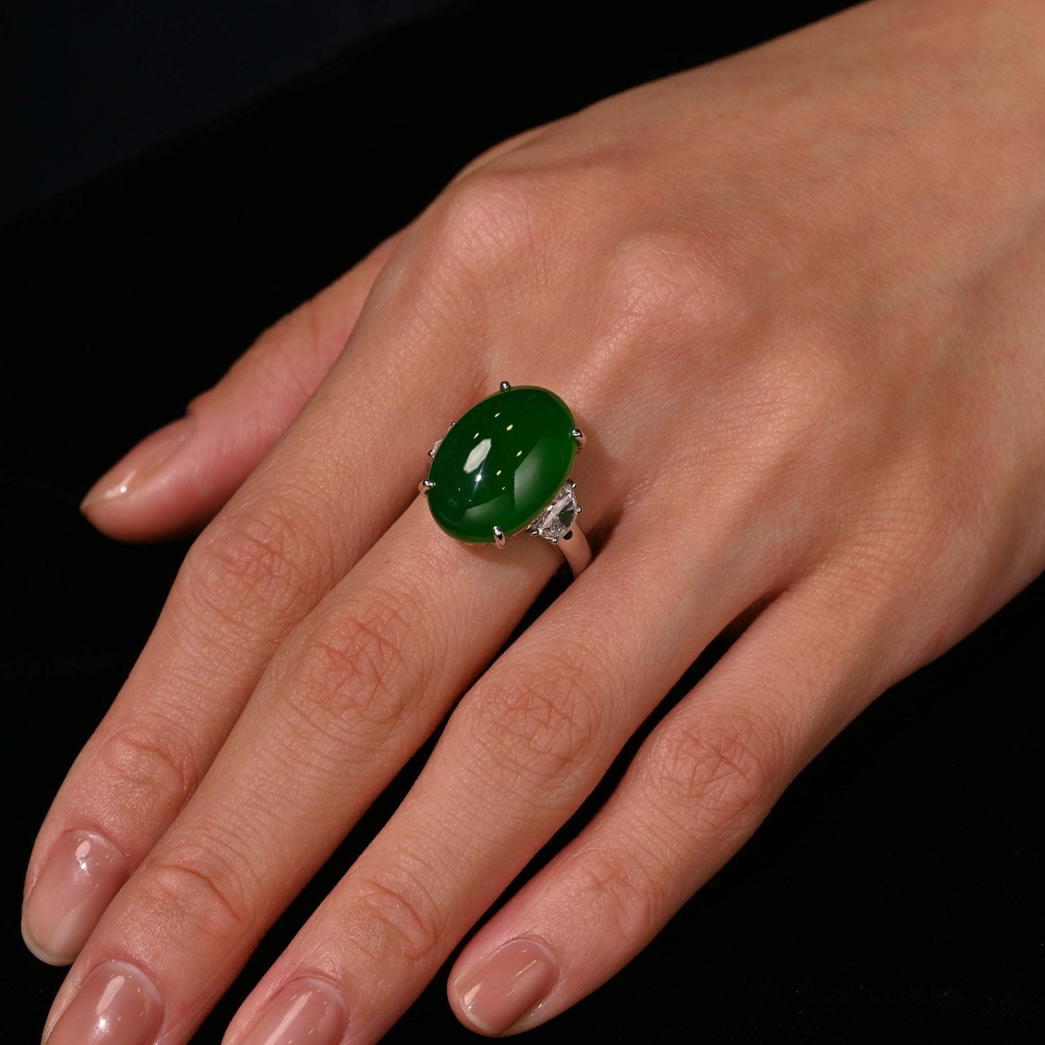 Carat Imperial Jade Ring Fei Cui Jadeite Jade Type A