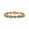 16.4 Carat Emerald & Diamond Vintage Cluster Link Bracelet