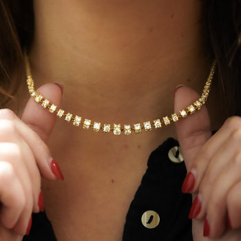 17 Carat Round Diamond 18K Gold Cylinder Chain Necklace – Assay Jewelers
