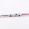 17.3 Carat Ruby and Diamond 18K White Gold Retro Choker Necklace