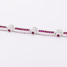 17.3 Carat Ruby and Diamond 18K White Gold Retro Choker Necklace