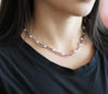 17.3ct Ruby and Diamond 18K White Gold Retro Choker Necklace