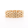 18K Gold Oval Link Chain Band Ring Size 7