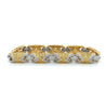 18K Gold Pave Set 2 Tone Round Cut Natural Diamond and Yellow Sapphire Bracelet-Bracelet-ASSAY