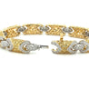 18K Gold Pave Set 2 Tone Round Cut Natural Diamond and Yellow Sapphire Bracelet-Bracelet-ASSAY