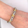 18K Gold Pave Set 2 Tone Round Cut Natural Diamond and Yellow Sapphire Bracelet-Bracelet-ASSAY