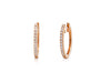 18K Rose Gold 1/3 Carat Huggie Hoop Earrings Latch Backs