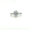 18K White Gold 2.60 Carat Lab Diamond Ring with Heart Shaped Prong Setting-Rings-ASSAY