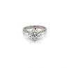 18K White Gold 2.60 Carat Lab Diamond Ring with Heart Shaped Prong Setting-Rings-ASSAY