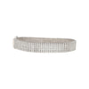 18K White Gold 9.32 Carat TW Natural Diamond 5-Row Tennis Bracelet