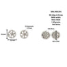 18K White Gold Round cut Diamond Halo Earring Jackets in 10mm and 9mm