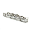 18K White Gold Unisex 12.72 CT TW Channel Set Baguette & Round Diamond Encrusted Bracelet-Bracelet-ASSAY