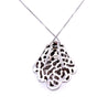 18K White Gold and Diamond Pave Sea Shell Pendant Necklace-diamond pendant-ASSAY